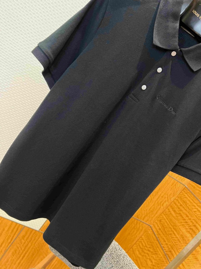 1:1 quality version Pique Cotton Logo Embroidered Short Sleeve Polo Shirt 2 colors 29107518