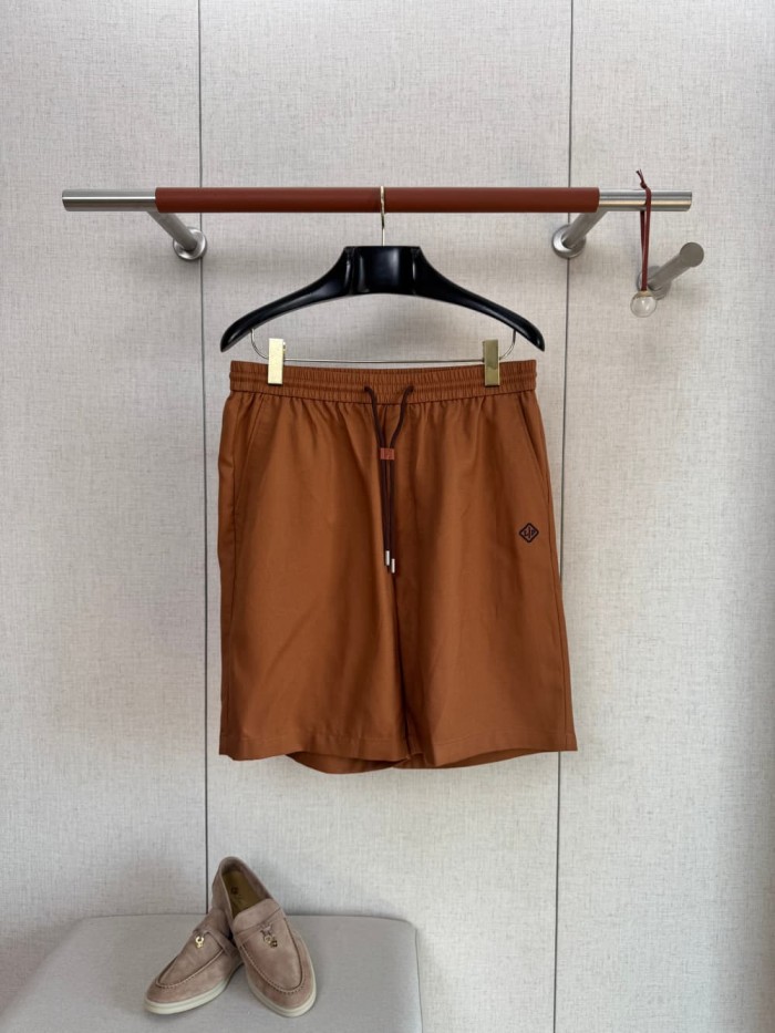 1:1 quality version Drawstring Brown Leather Buckle Embroidery Shorts 4 colors 29111027