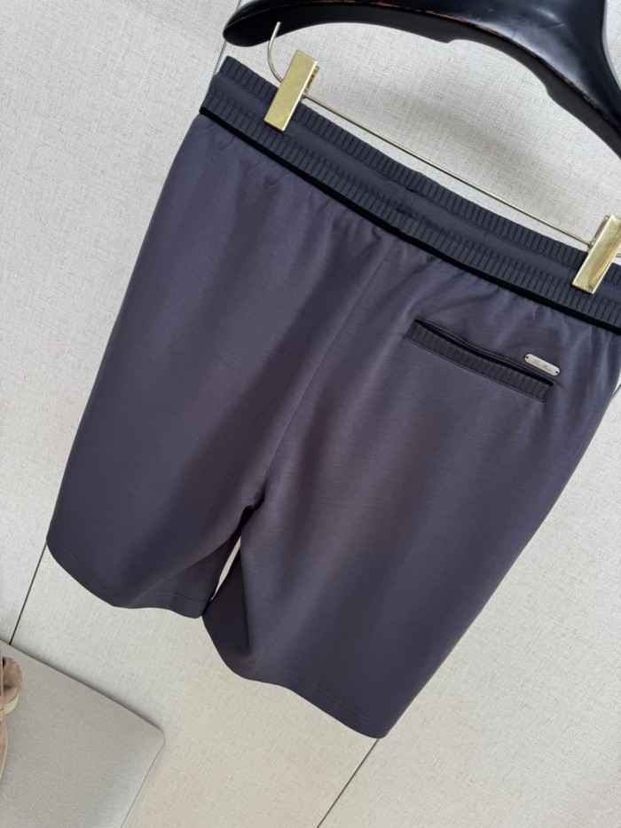 1:1 quality version Color Block Embroidery Metal Plate Casual Shorts 29111024