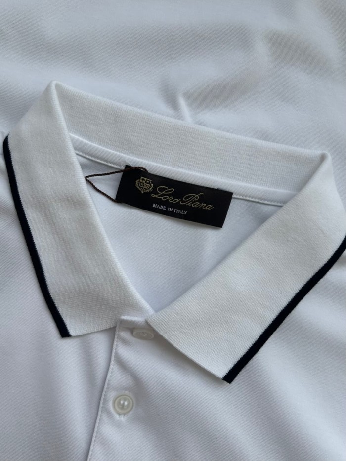1:1 quality version Contrast Trim Collar Three-Button Polo Shirt 2 colors 29111169
