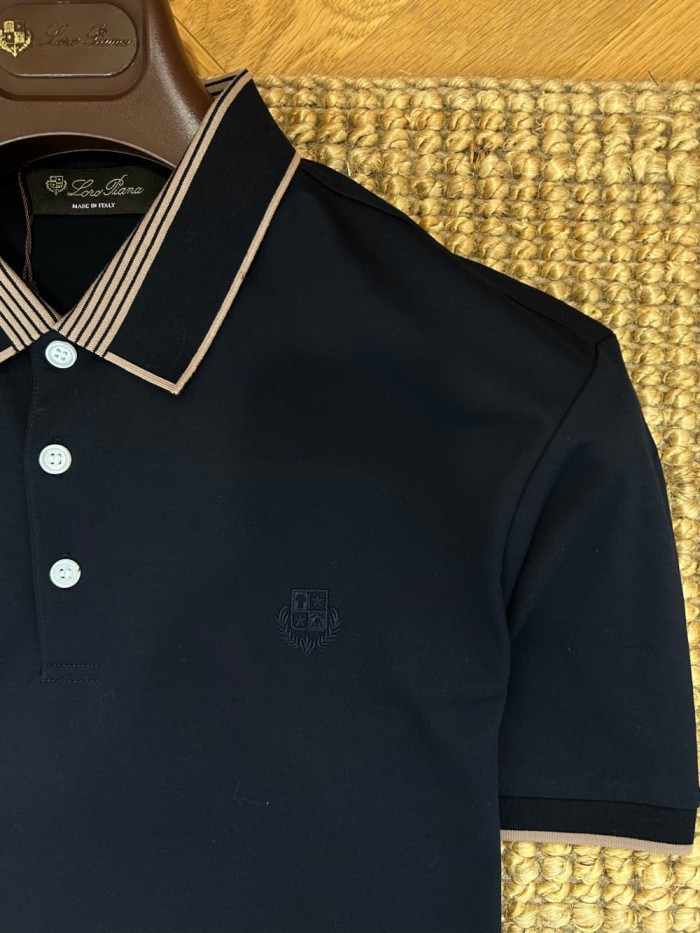 1:1 quality version Brown Woven Collar Three-Button Polo Shirt 2 colors 29111166