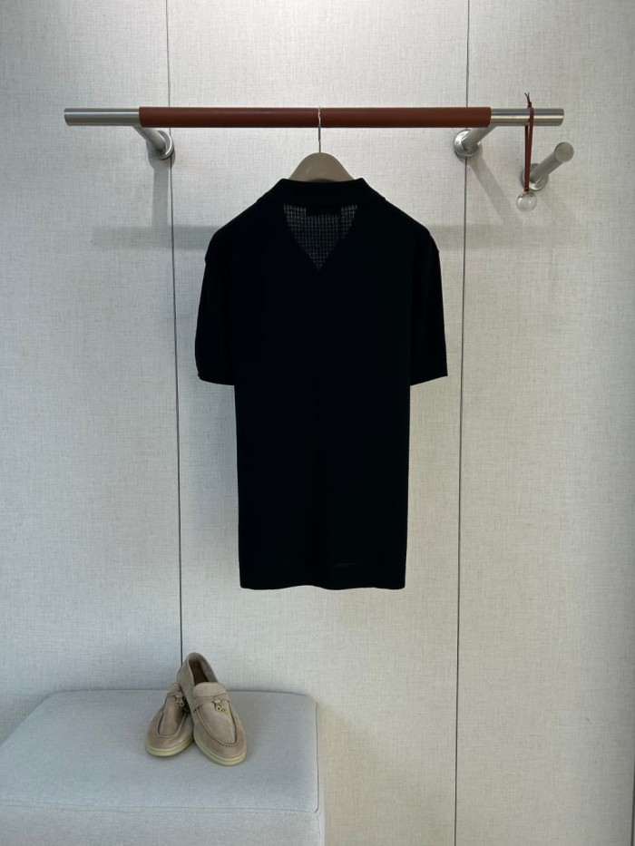 1:1 quality version Vertical Stripe Knit Polo Tee 4 colors 29111177