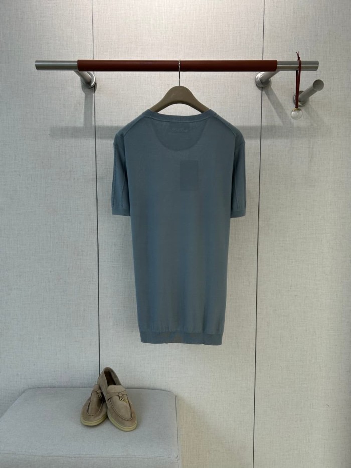 1:1 quality version Vertical Stripe Crew Neck Knit Tee 6 colors 29111178