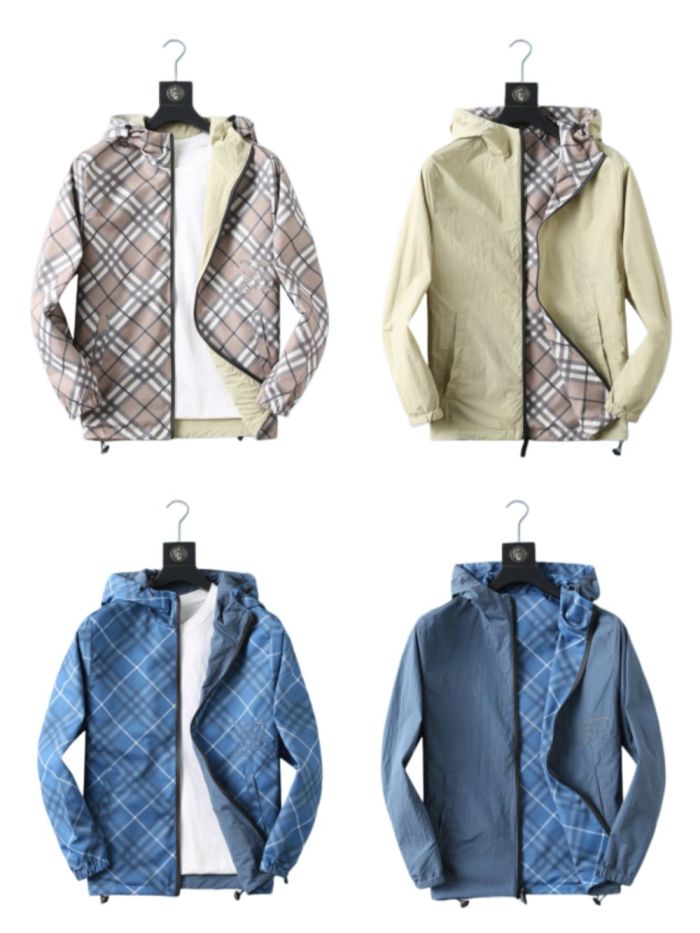 1:1 quality version Diamond Check Horse Embroidery Reversible Jacket 2 colors 29111293