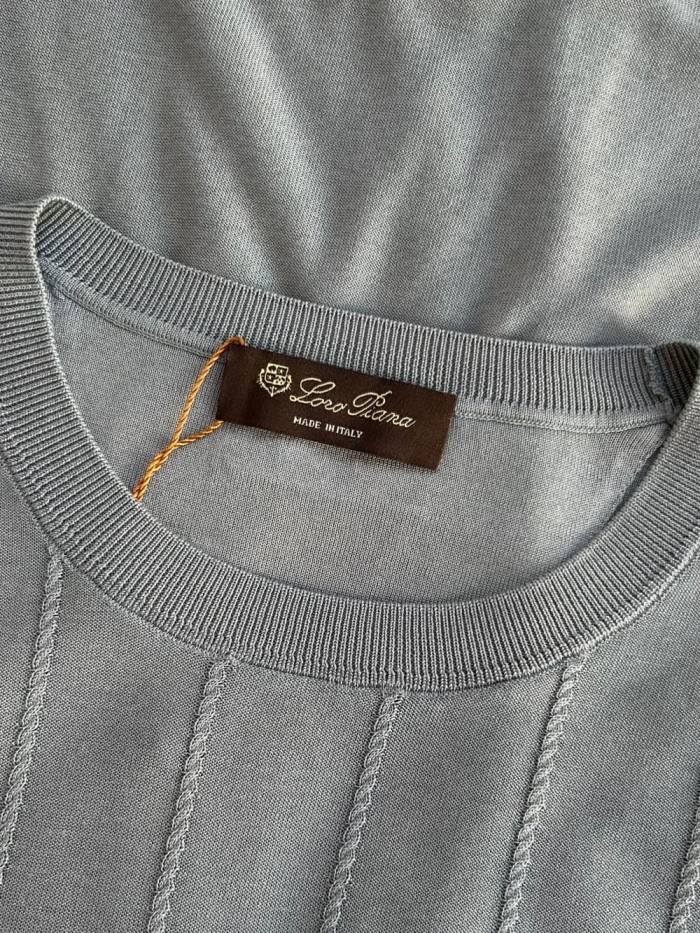 1:1 quality version Vertical Stripe Crew Neck Knit Tee 6 colors 29111178