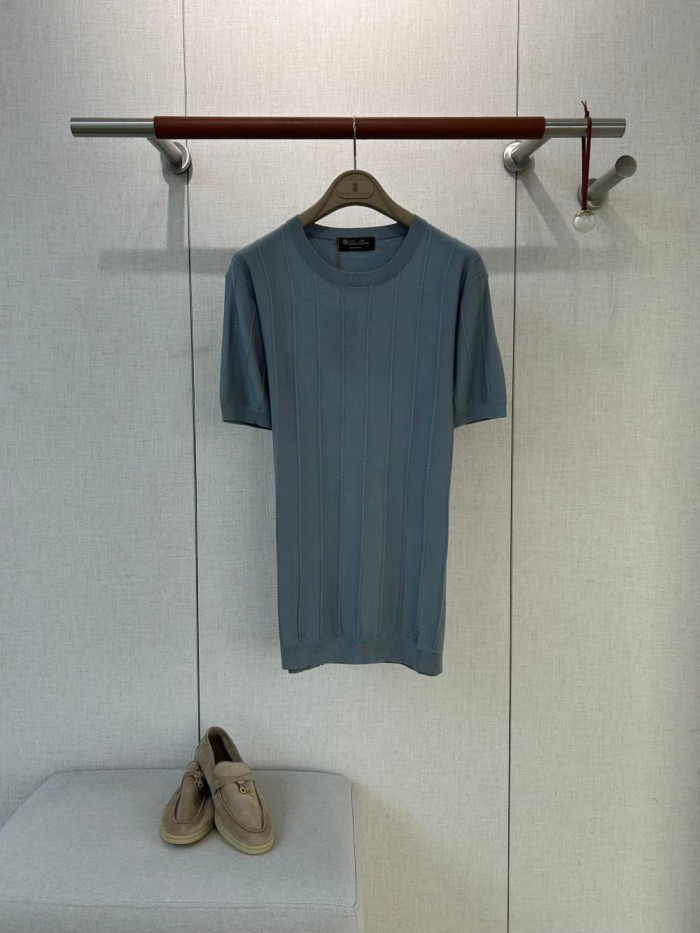 1:1 quality version Vertical Stripe Crew Neck Knit Tee 6 colors 29111178