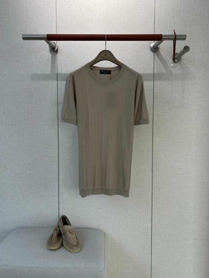 1:1 quality version Vertical Stripe Crew Neck Knit Tee 6 colors 29111178