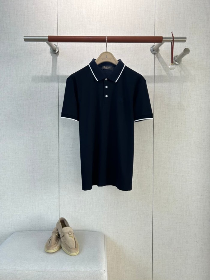 1:1 quality version Contrast Trim Collar Three-Button Polo Shirt 2 colors 29111169