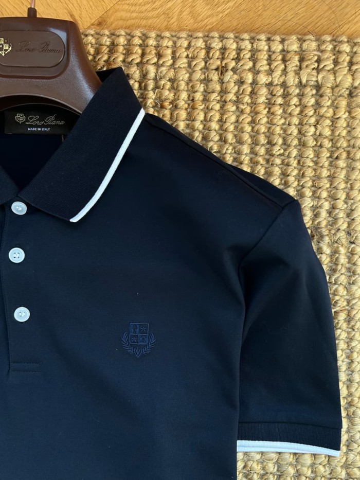 1:1 quality version Contrast Trim Collar Three-Button Polo Shirt 2 colors 29111169