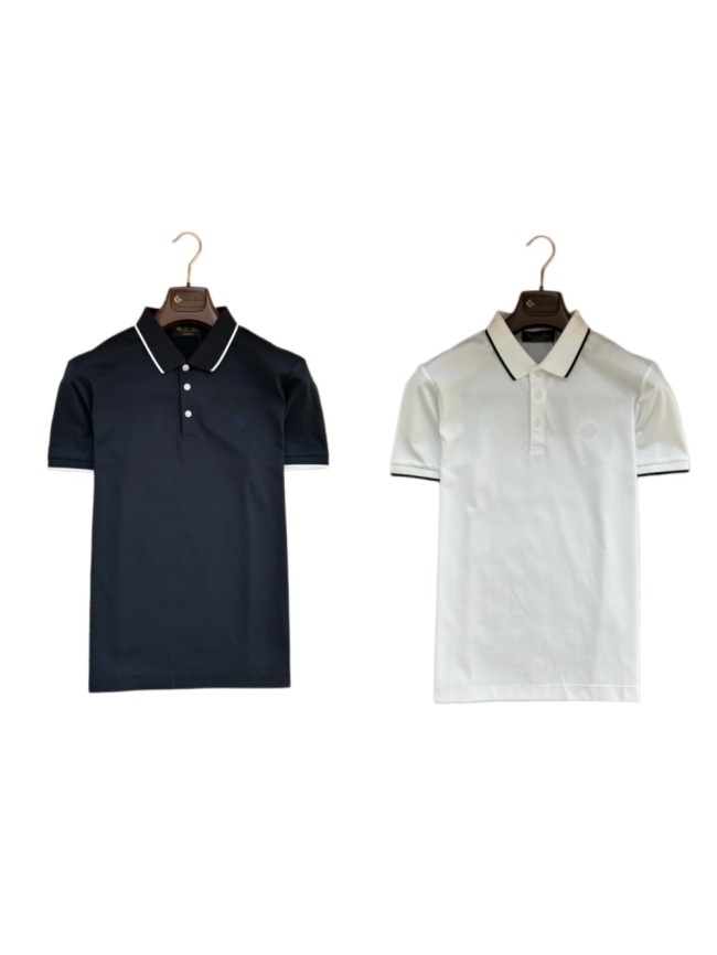 1:1 quality version Contrast Trim Collar Three-Button Polo Shirt 2 colors 29111169