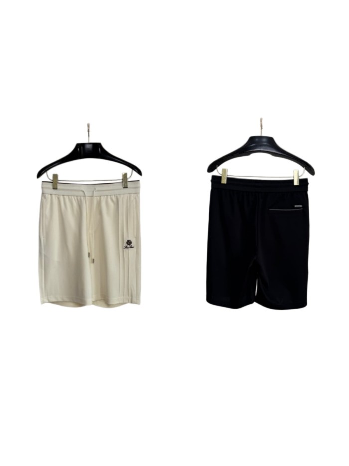 1:1 quality version Linen Wrinkle Embroidery Casual Shorts 2 colors 29111025