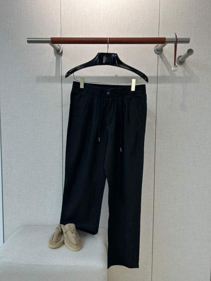 1:1 quality version Linen Blend Drawstring Casual Pants 3 colors 29110846