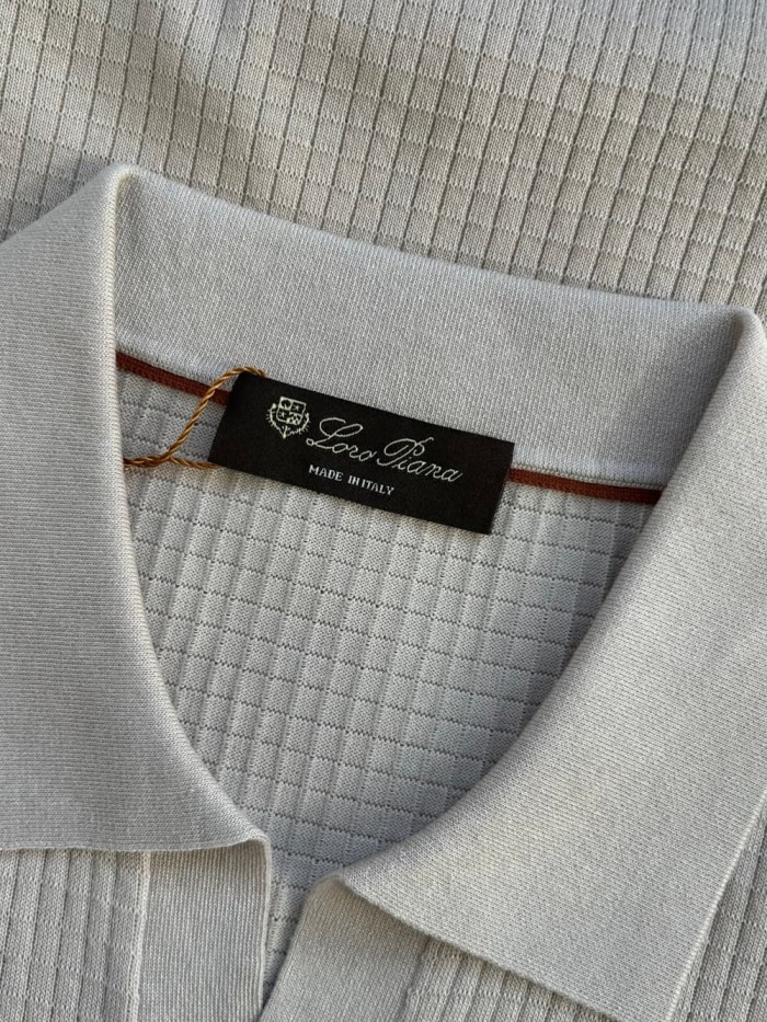 1:1 quality version Vertical Stripe Knit Polo Tee 4 colors 29111177