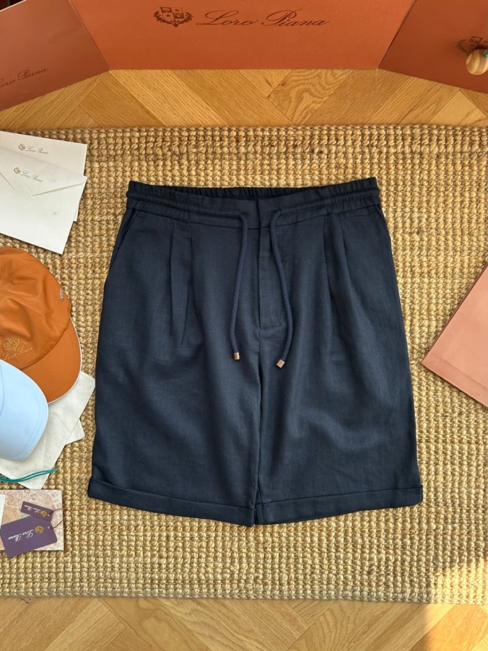 1:1 quality version Linen Blend Casual Shorts 3 colors 29111028