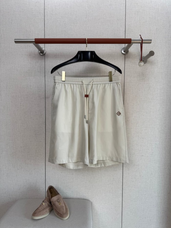 1:1 quality version Drawstring Brown Leather Buckle Embroidery Shorts 4 colors 29111027