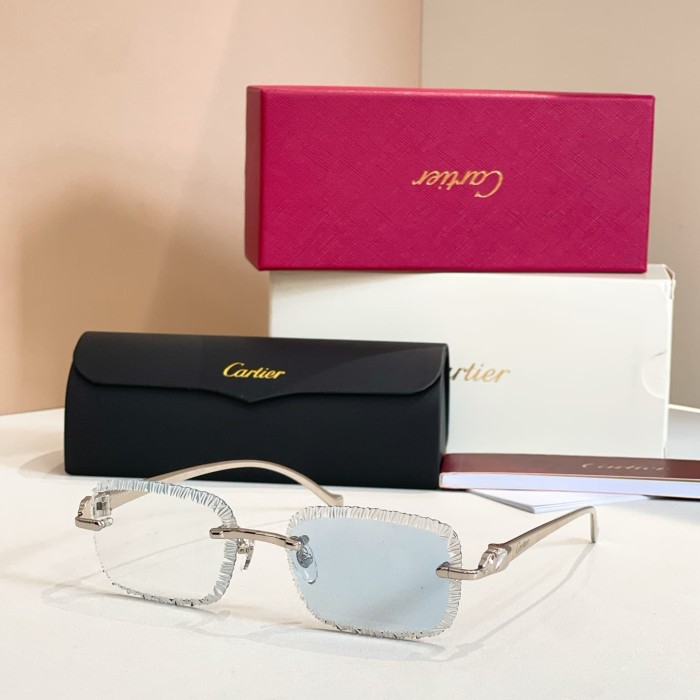 1:1 quality version Serrated Rimless Sunglasses 11 colors 29111284
