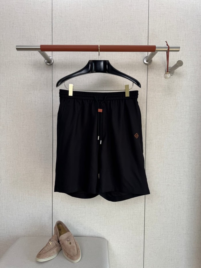 1:1 quality version Drawstring Brown Leather Buckle Embroidery Shorts 4 colors 29111027