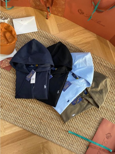 1:1 quality version Pony Embroidery Zip-Up Hoodie 4 colors 29110963