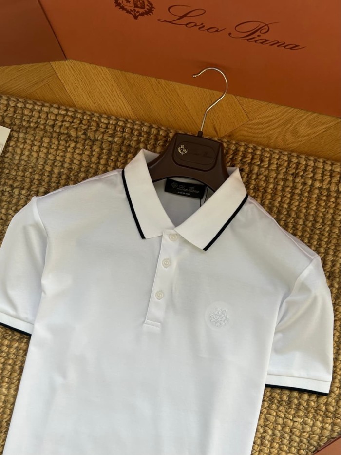 1:1 quality version Contrast Trim Collar Three-Button Polo Shirt 2 colors 29111169