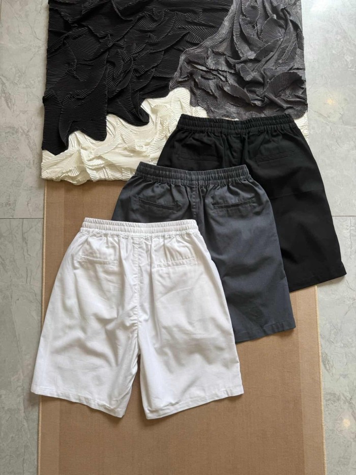 Multi-stitch Pony Embroidered Linen Blend Shorts 3 colors 29111779