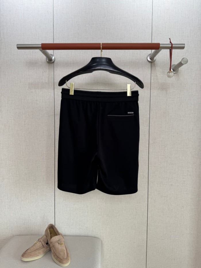 1:1 quality version Linen Wrinkle Embroidery Casual Shorts 2 colors 29111025