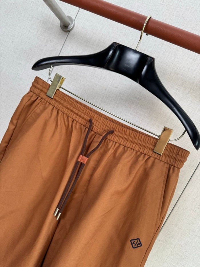 1:1 quality version Drawstring Brown Leather Buckle Embroidery Shorts 4 colors 29111027