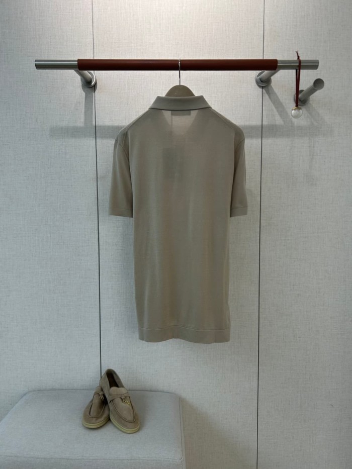 1:1 quality version Classic Jacquard Texture Knit Polo Tee 5 colors 29111175