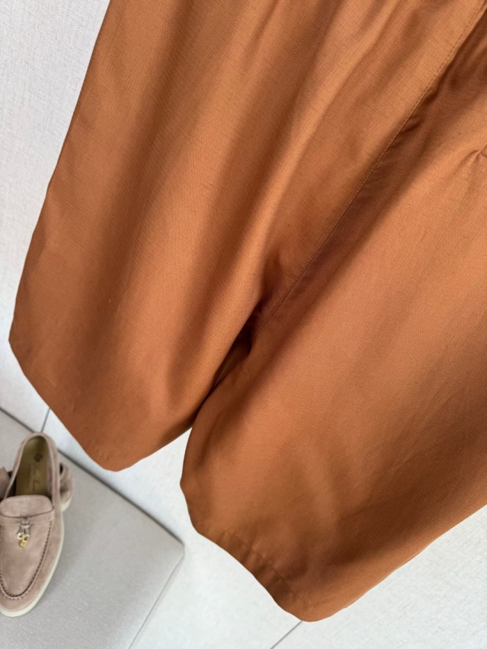 1:1 quality version Drawstring Brown Leather Buckle Embroidery Shorts 4 colors 29111027