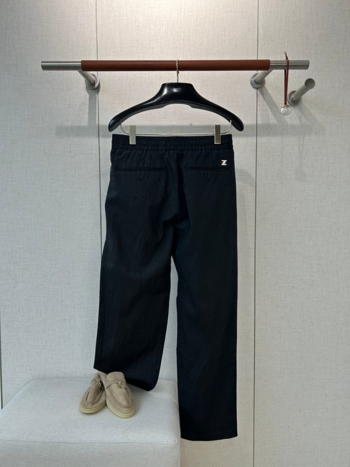 1:1 quality version Linen Blend Drawstring Casual Pants 3 colors 29110846