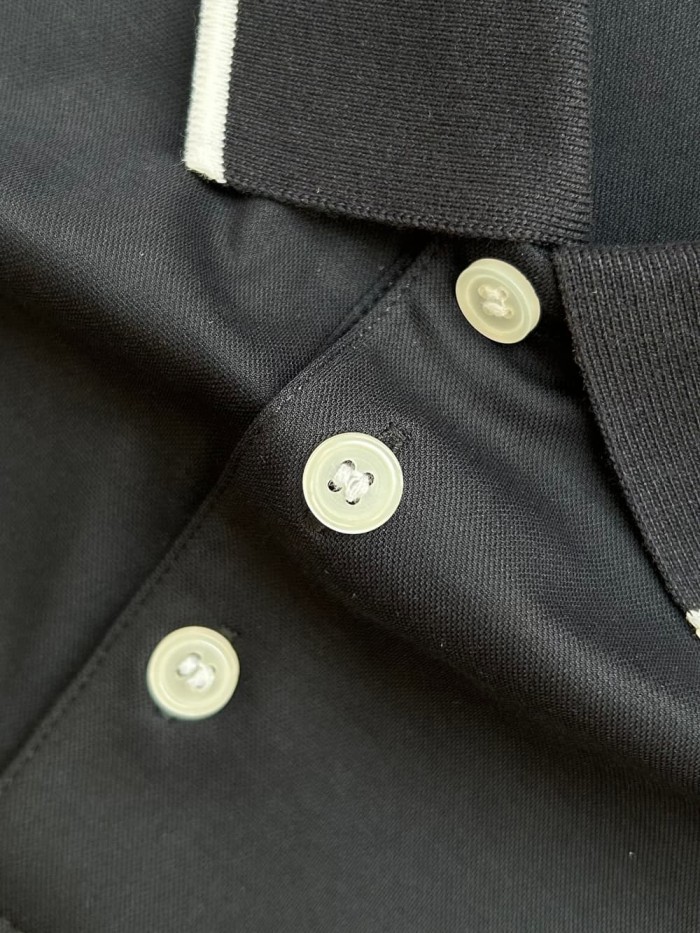1:1 quality version Contrast Trim Collar Three-Button Polo Shirt 2 colors 29111169