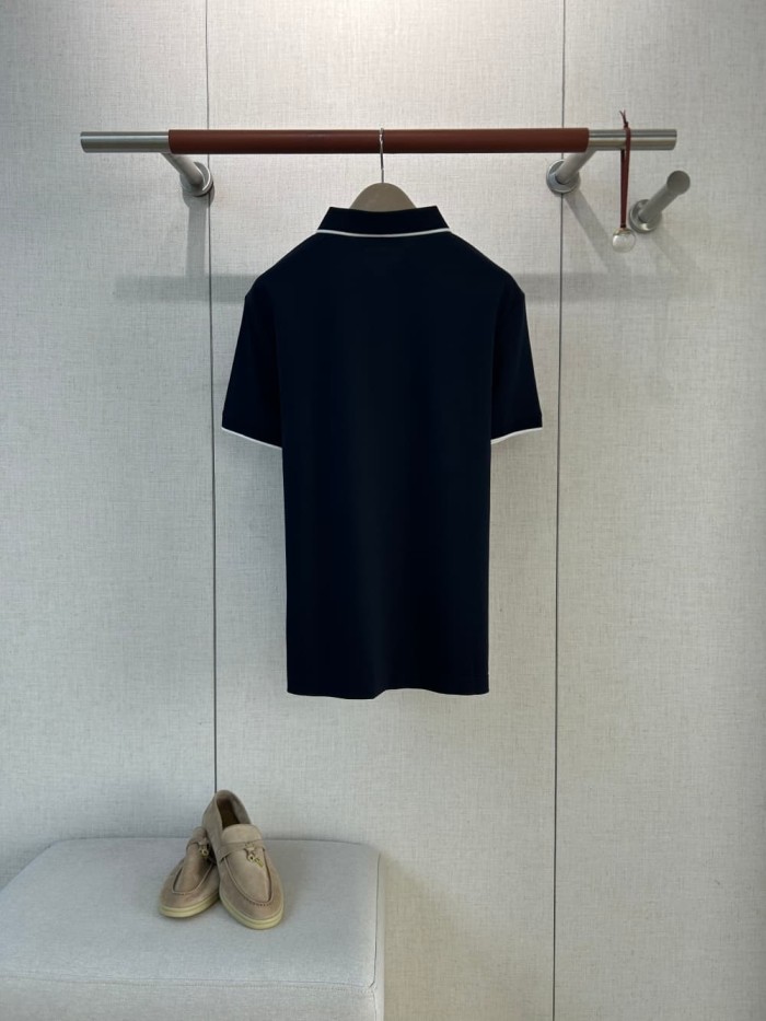 1:1 quality version Contrast Trim Collar Three-Button Polo Shirt 2 colors 29111169