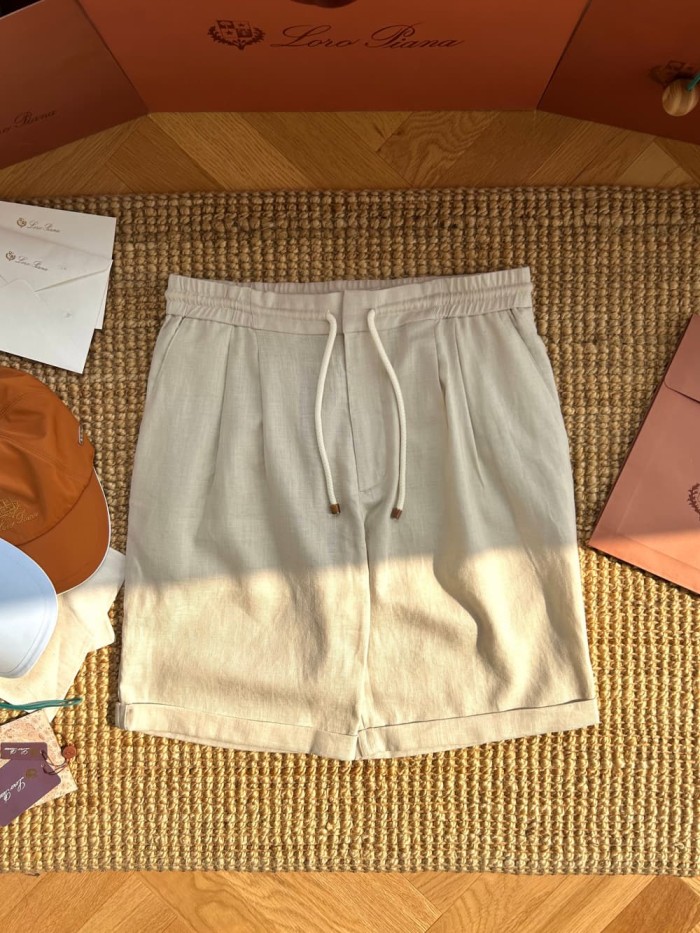 1:1 quality version Linen Blend Casual Shorts 3 colors 29111028