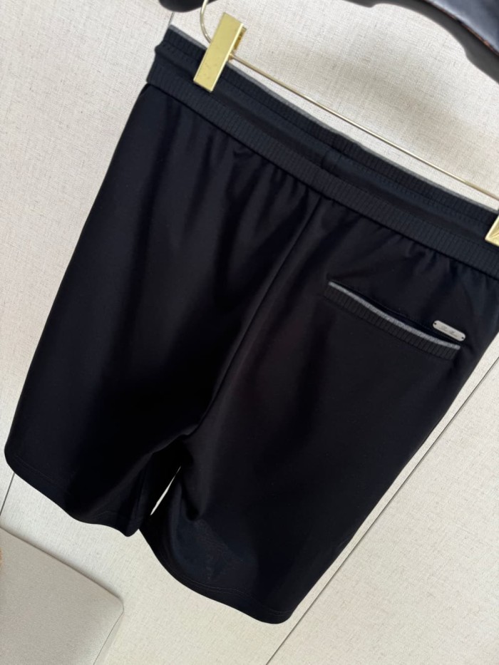1:1 quality version Linen Wrinkle Embroidery Casual Shorts 2 colors 29111025