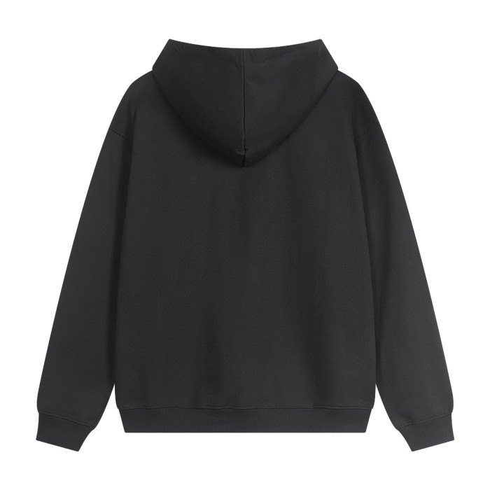 Metal Logo On Chest Solid Color Hoodie 5 colors 29115035