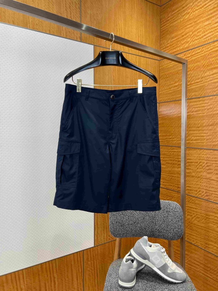 1:1 quality version Cotton Nylon Blend Embroidered Multi-Pocket Cargo Shorts 3 colors 29114996