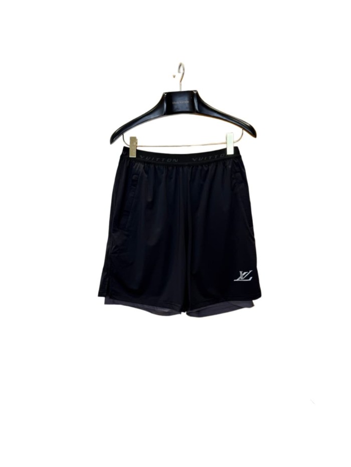 1:1 quality version Embossed Logo High Stretch Quick Dry Double Layer Sports Shorts 29114765