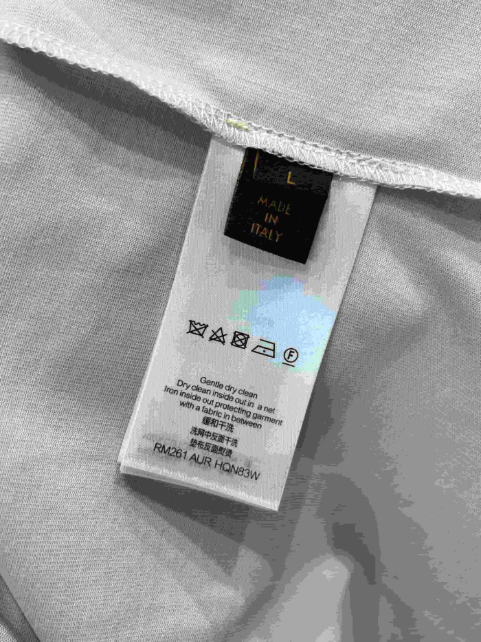 1:1 quality version Thick Thread Granular Embroidery Crew Neck Short Sleeve T-Shirt 2 colors 29114539