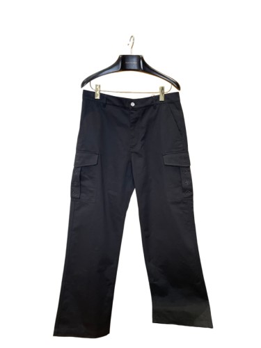 1:1 quality version Embossed Logo & Metal Snap Buttons Cargo Loose Straight Leg Casual Pants 29114776