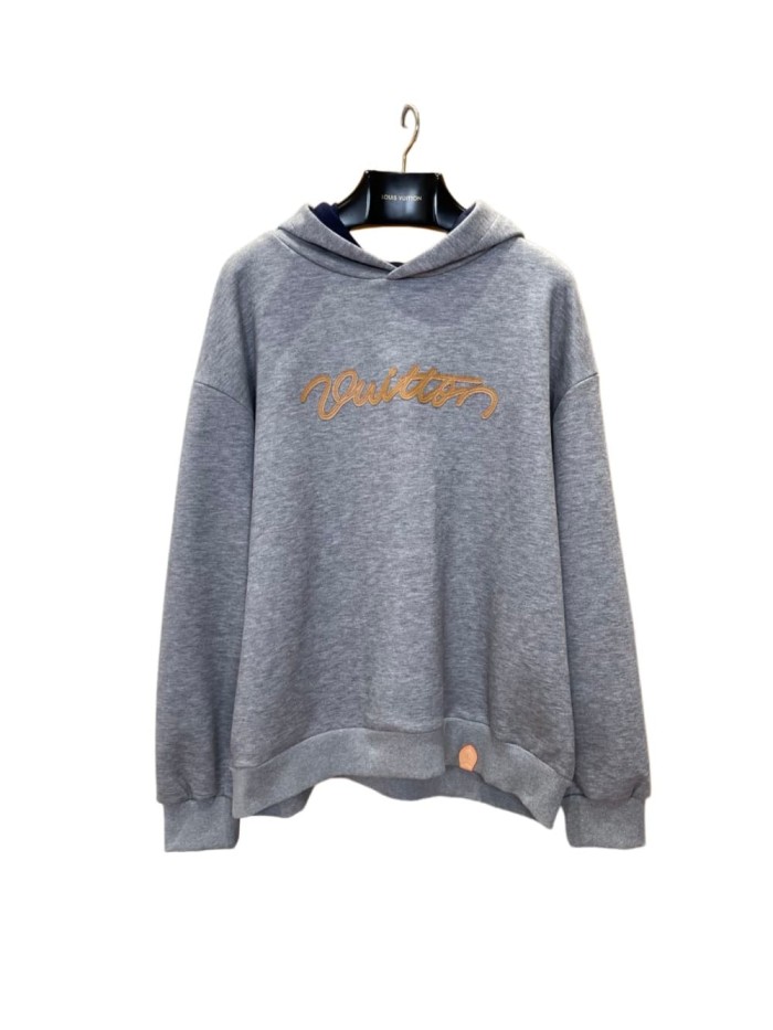 1:1 quality version Heavyweight Fleece Cotton Blend Embroidered Leather Patch Hoodie 29115114