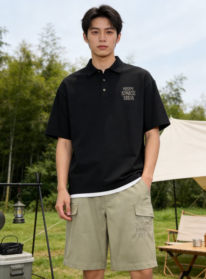 1:1 quality version Heavyweight Cotton Blend Embroidered Pocket Cargo Shorts 2 colors 29114961