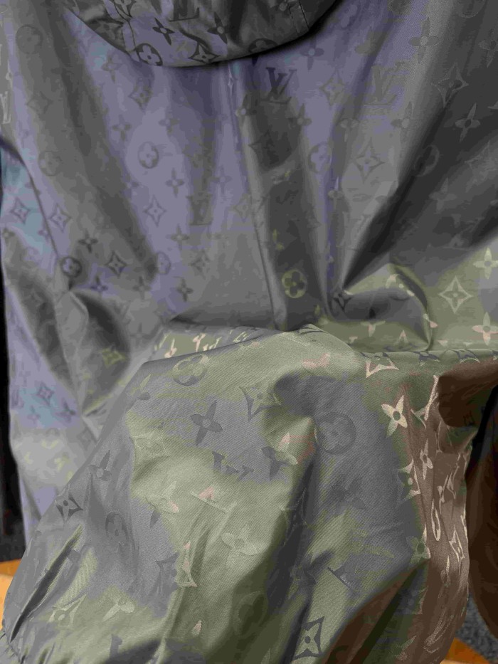 1:1 quality version Nylon Allover Jacquard Hidden Print Drawstring Hooded Jacket 2 colors 29115024