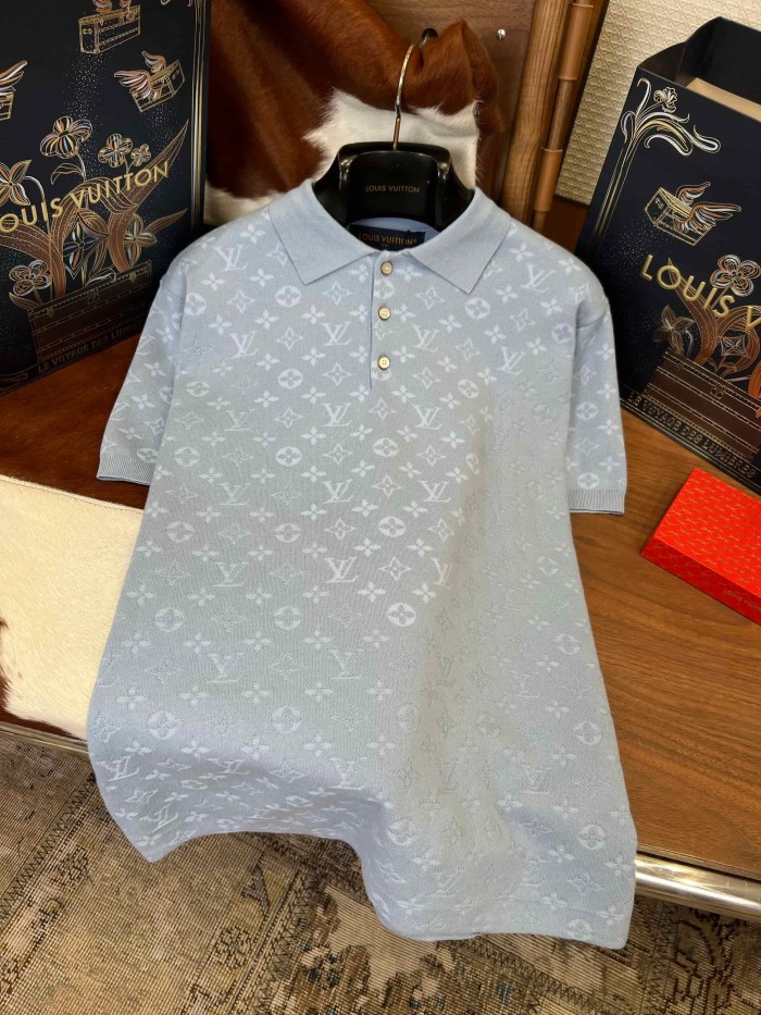 1:1 quality version Classic Monogram Embossed Knit Polo Shirt 29114368