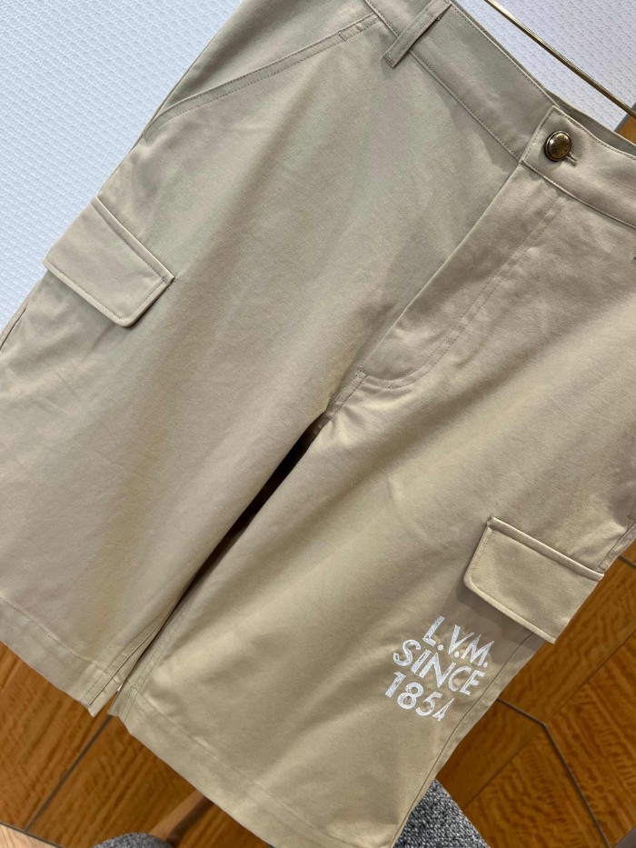 1:1 quality version Heavyweight Cotton Blend Embroidered Pocket Cargo Shorts 2 colors 29114961