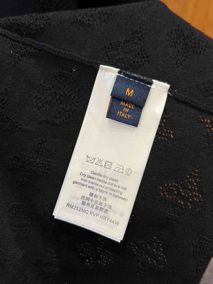 1:1 quality version Allover Hollow Jacquard Pocket Short Sleeve Polo Shirt 4 colors 29114377