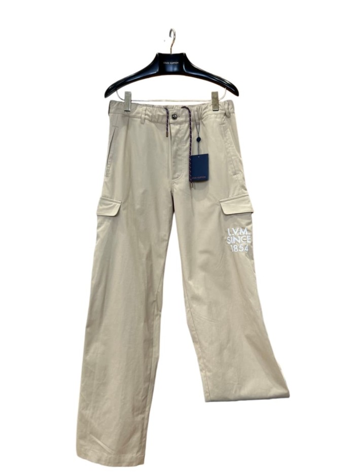 1:1 quality version Cotton Twill Embroidered Logo Pocket Cargo Casual Pants 29114985