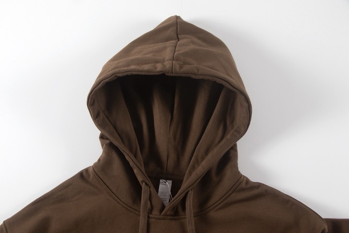 Metal Logo On Chest Solid Color Hoodie 5 colors 29115035