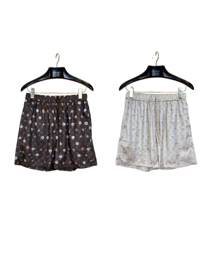 1:1 quality version Nylon Floral Allover Print Drawstring Casual Shorts 2 colors 29114530