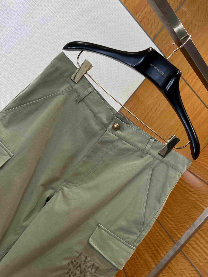 1:1 quality version Heavyweight Cotton Blend Embroidered Pocket Cargo Shorts 2 colors 29114961