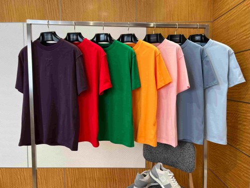 1:1 quality version Cotton Embossed Logo Short Sleeve T-shirt 11 colors 29114534