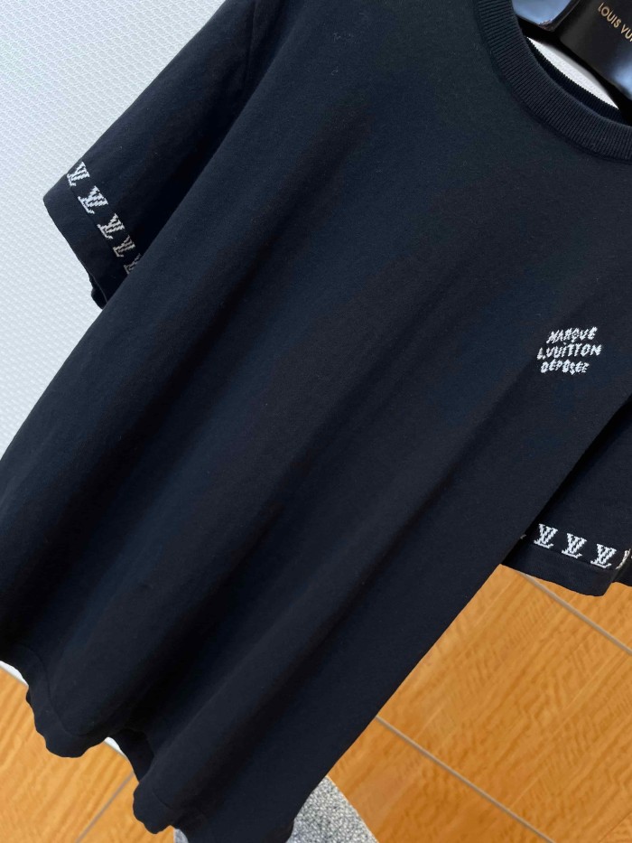 1:1 quality version Combed Cotton Jacquard Logo Webbing Short Sleeve T-shirt 2 colors 29114945